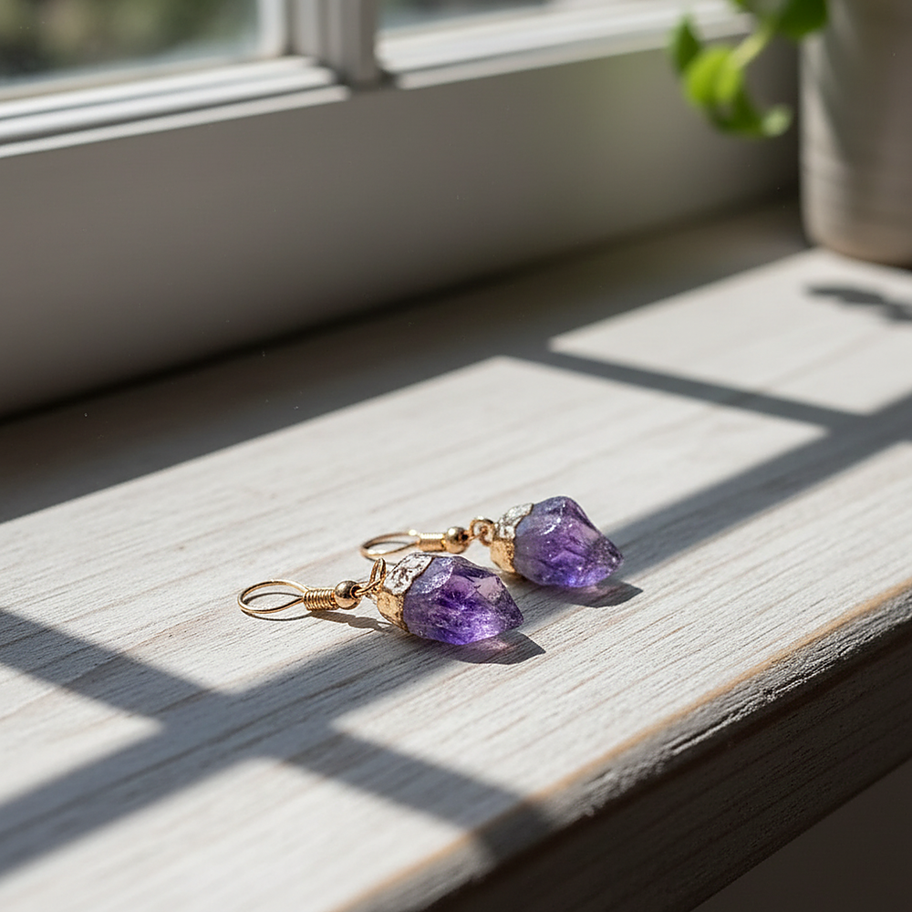 Beatrice Amethyst Earrings