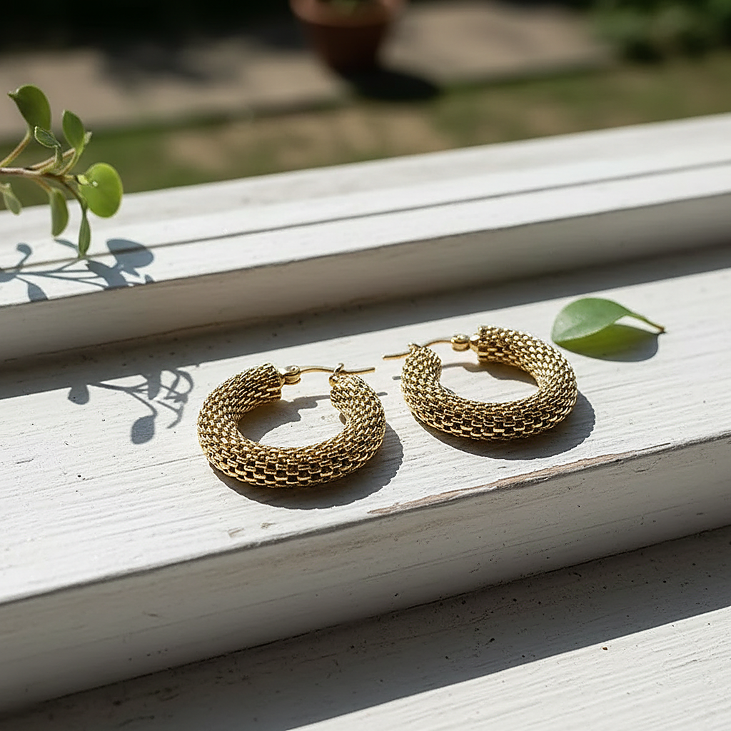 Genevieve Gold Hoop Earrings