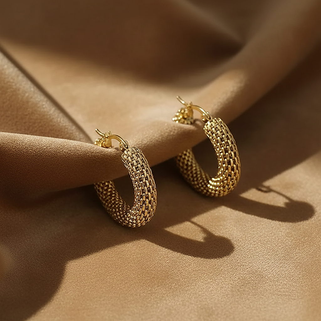 Genevieve Gold Hoop Earrings