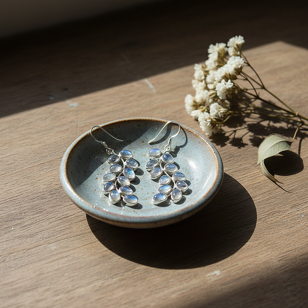 Dvora Moonstone Earrings