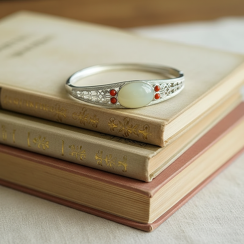 Clemence Silver Bangle