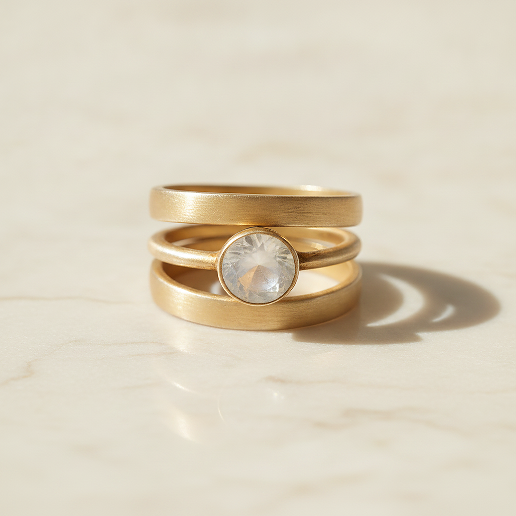 Calla Moonstone Ring