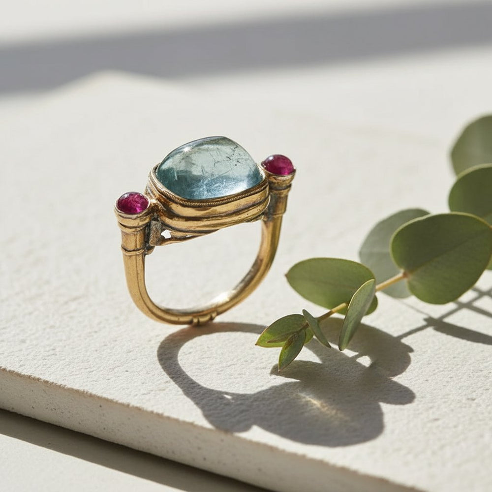 Vionnet Aquamarine Ring
