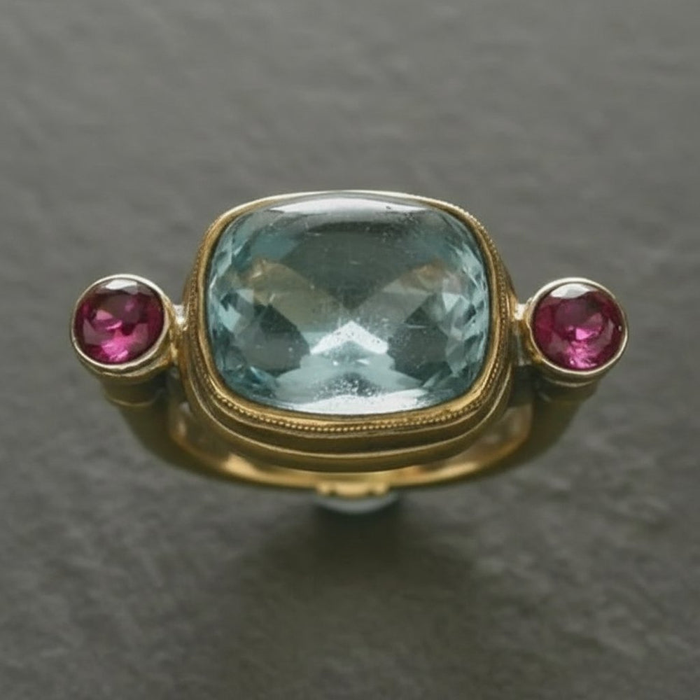 Vionnet Aquamarine Ring