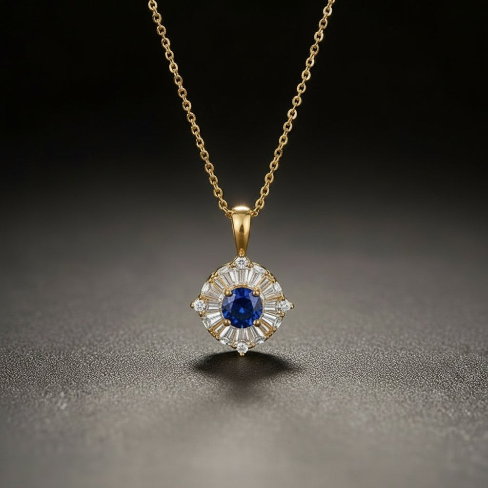 Adeline Sapphire Pendant Necklace