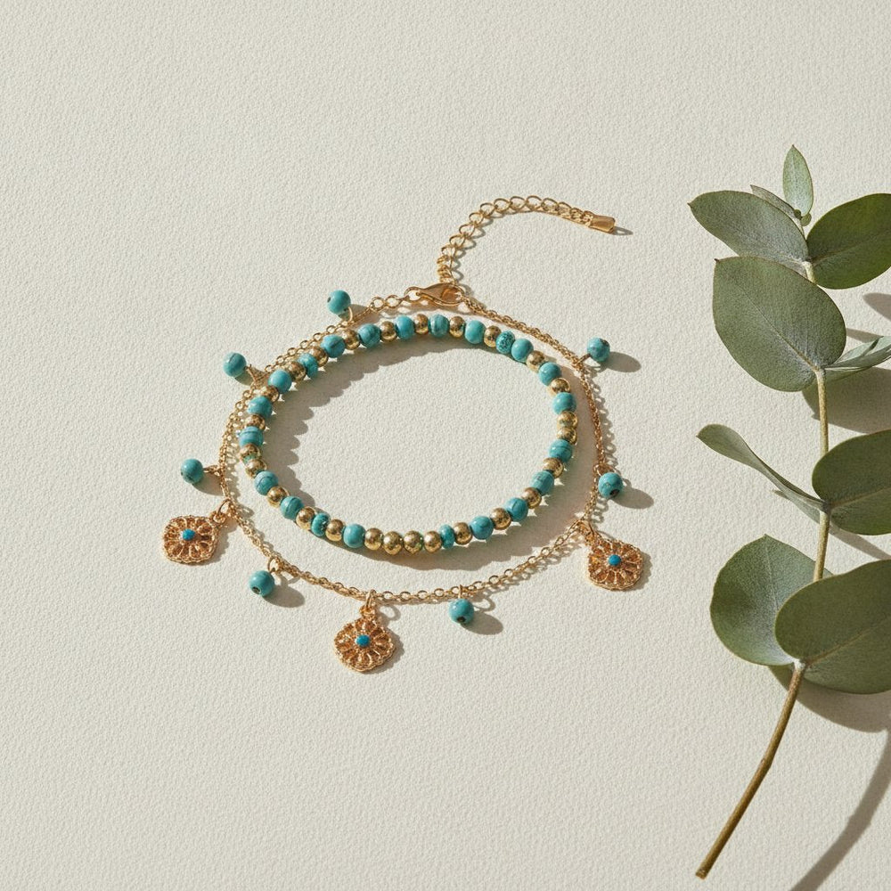 Nerine Turquoise Anklet