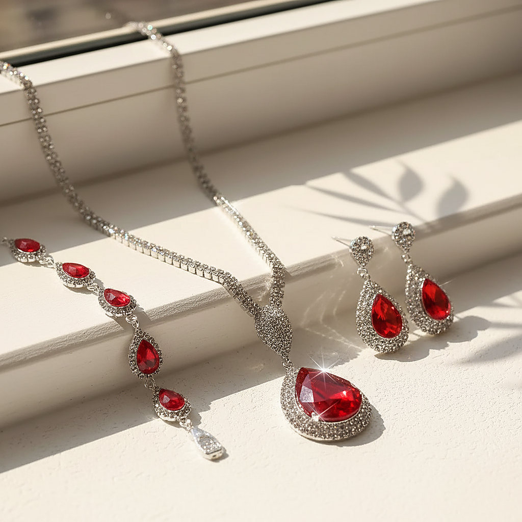 Kaia Ruby Jewelry Set