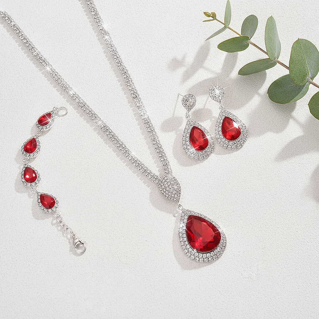 Kaia Ruby Jewelry Set