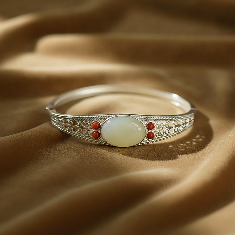 Clemence Silver Bangle