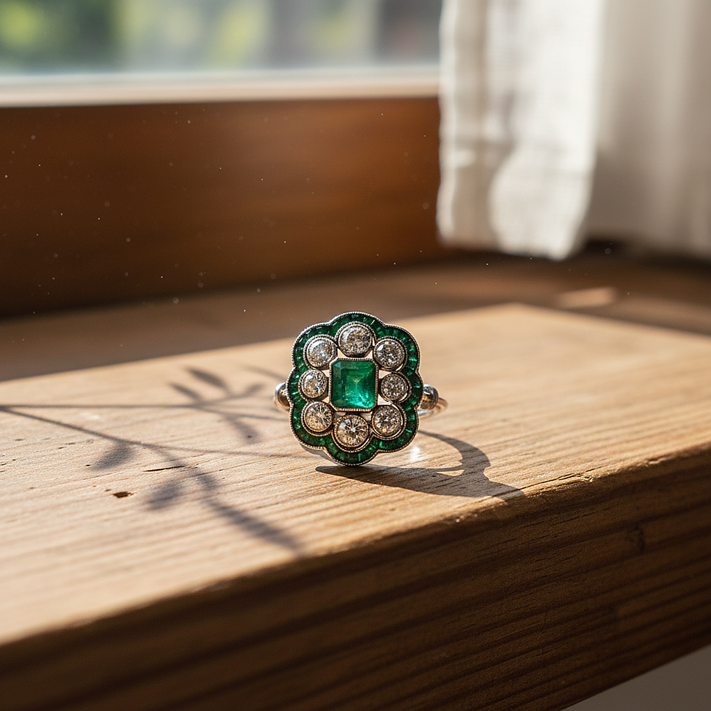 Aurore Emerald Ring
