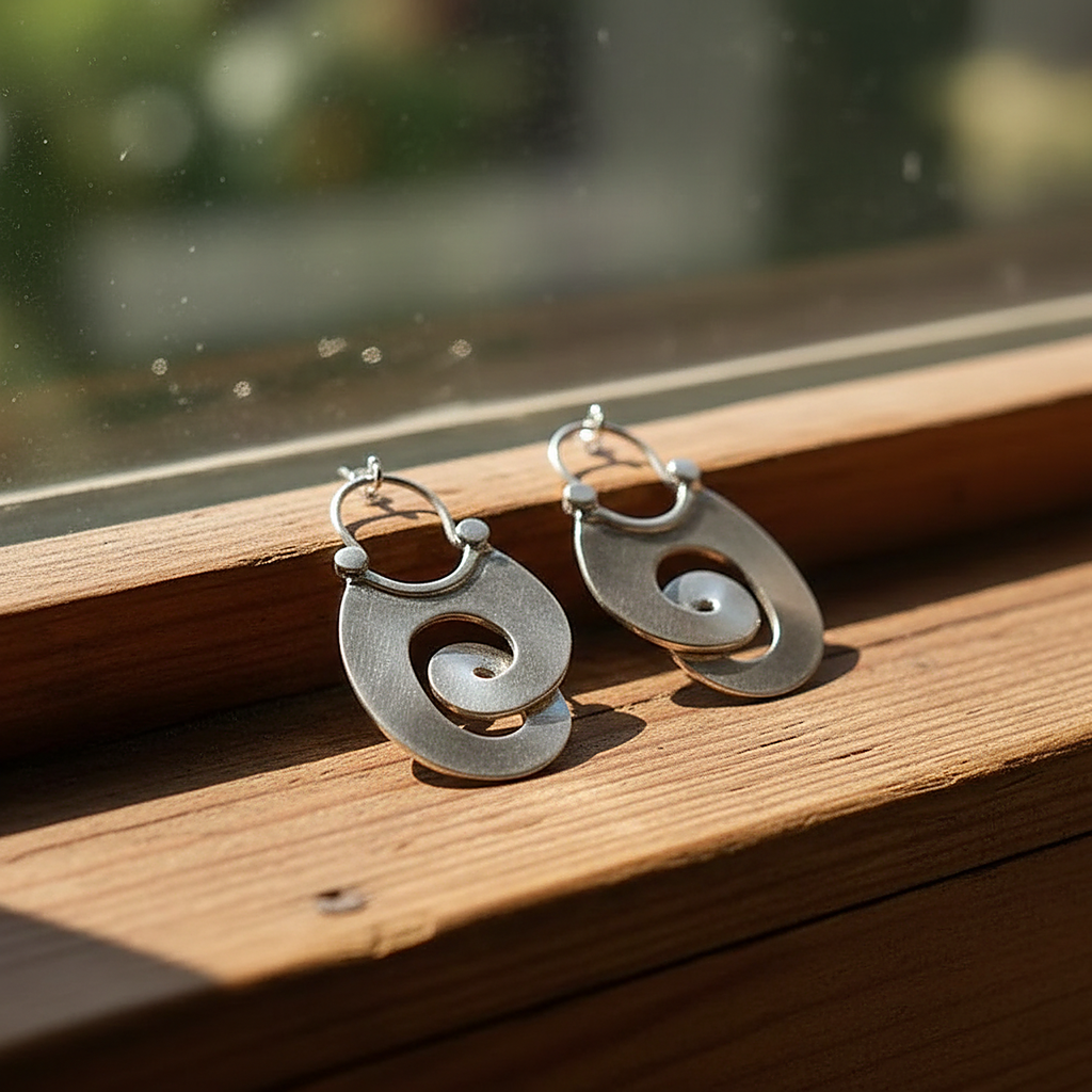 Lourdes Silver Earrings