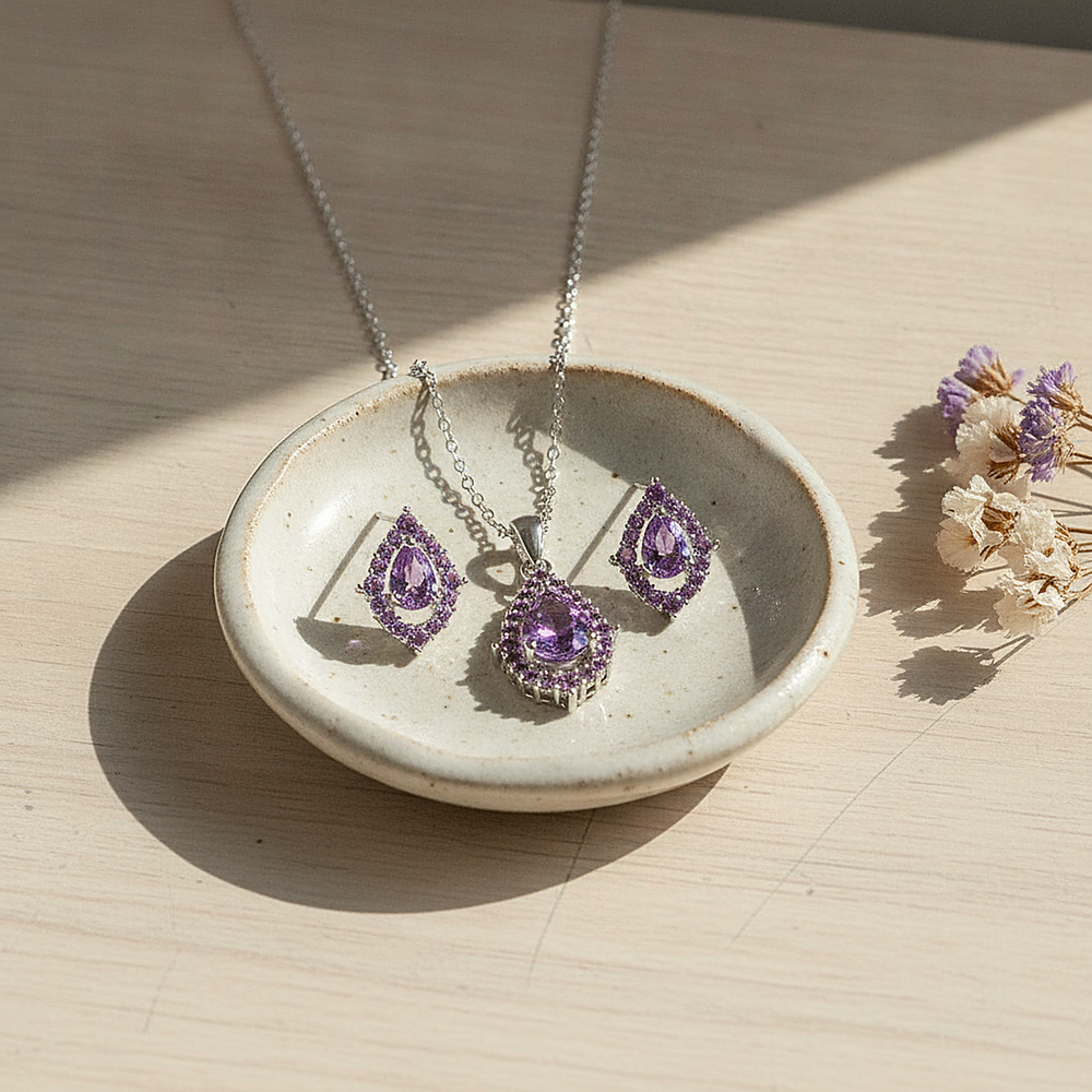 Kira Amethyst Earrings