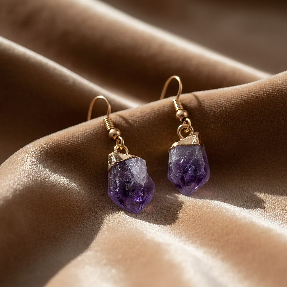 Beatrice Amethyst Earrings