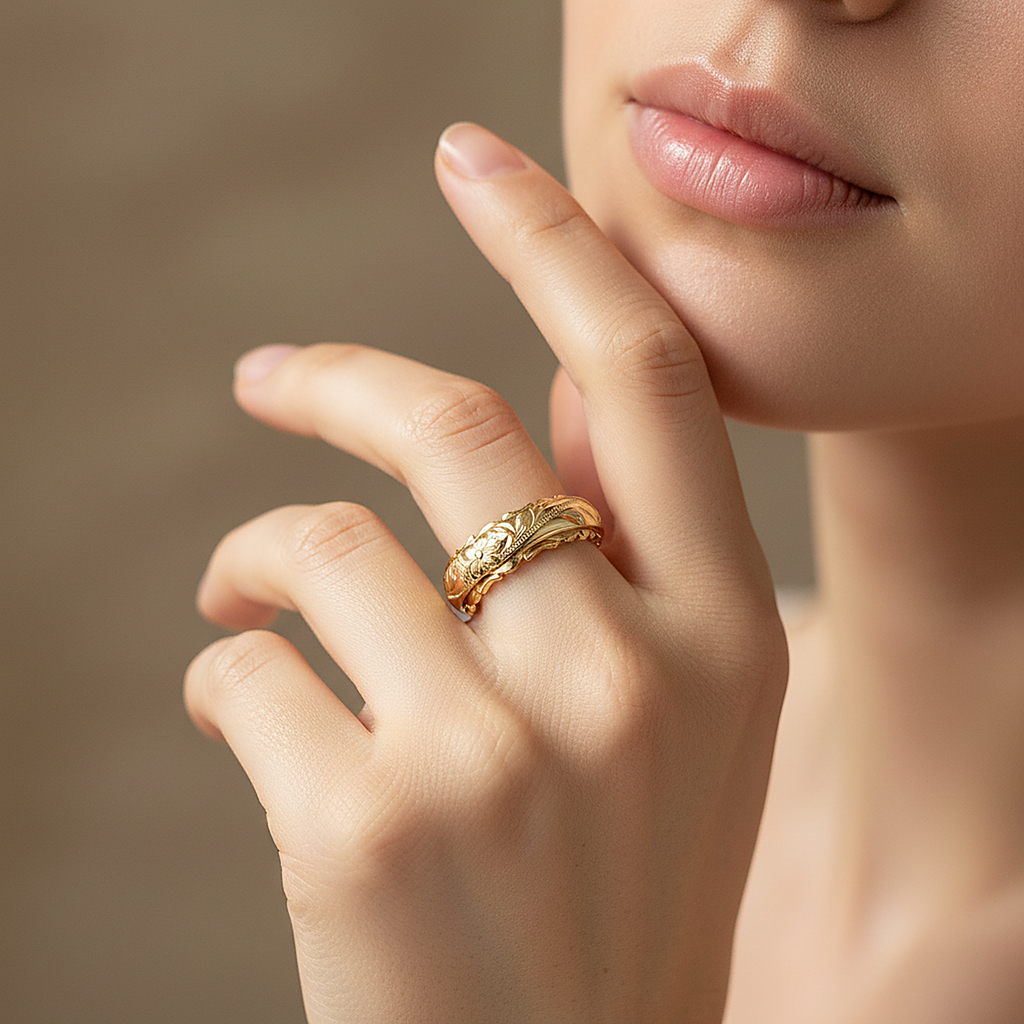 Perle Gold Ring