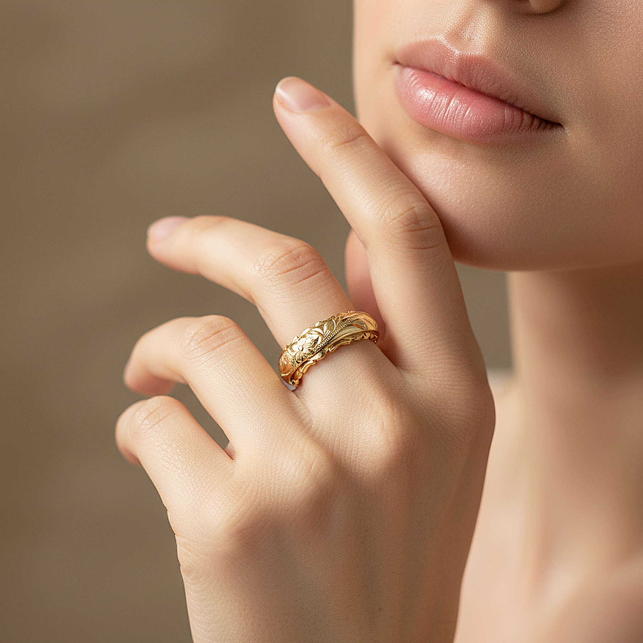 Perle Gold Ring