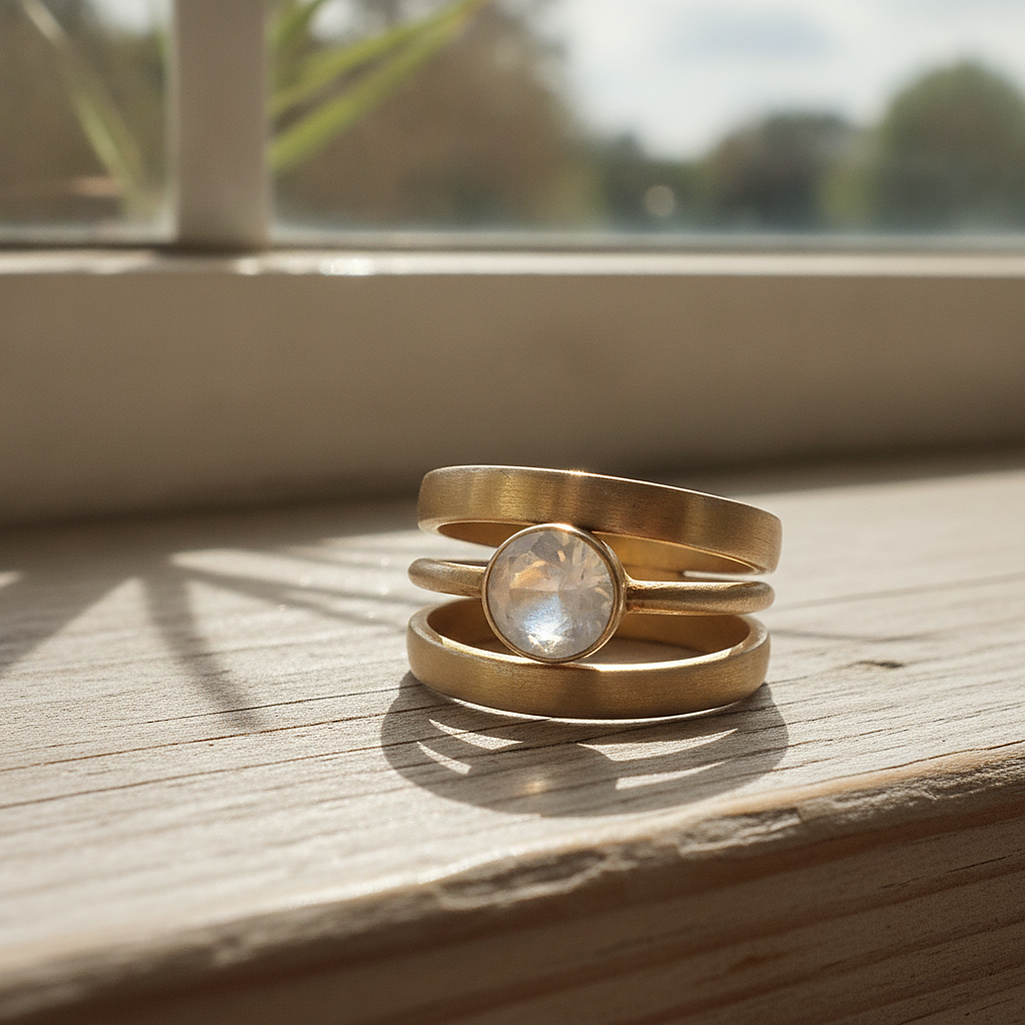 Calla Moonstone Ring