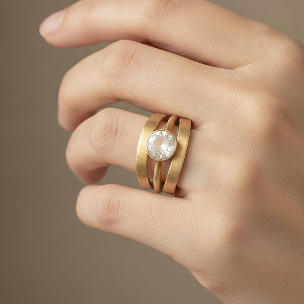 Calla Moonstone Ring