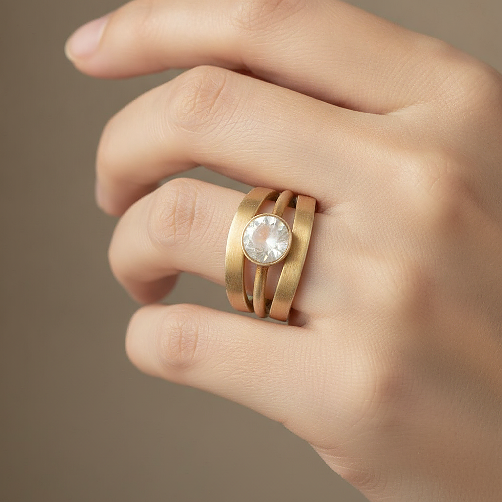 Calla Moonstone Ring