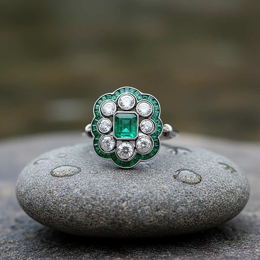 Aurore Emerald Ring