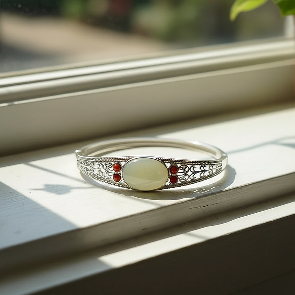 Clemence Silver Bangle